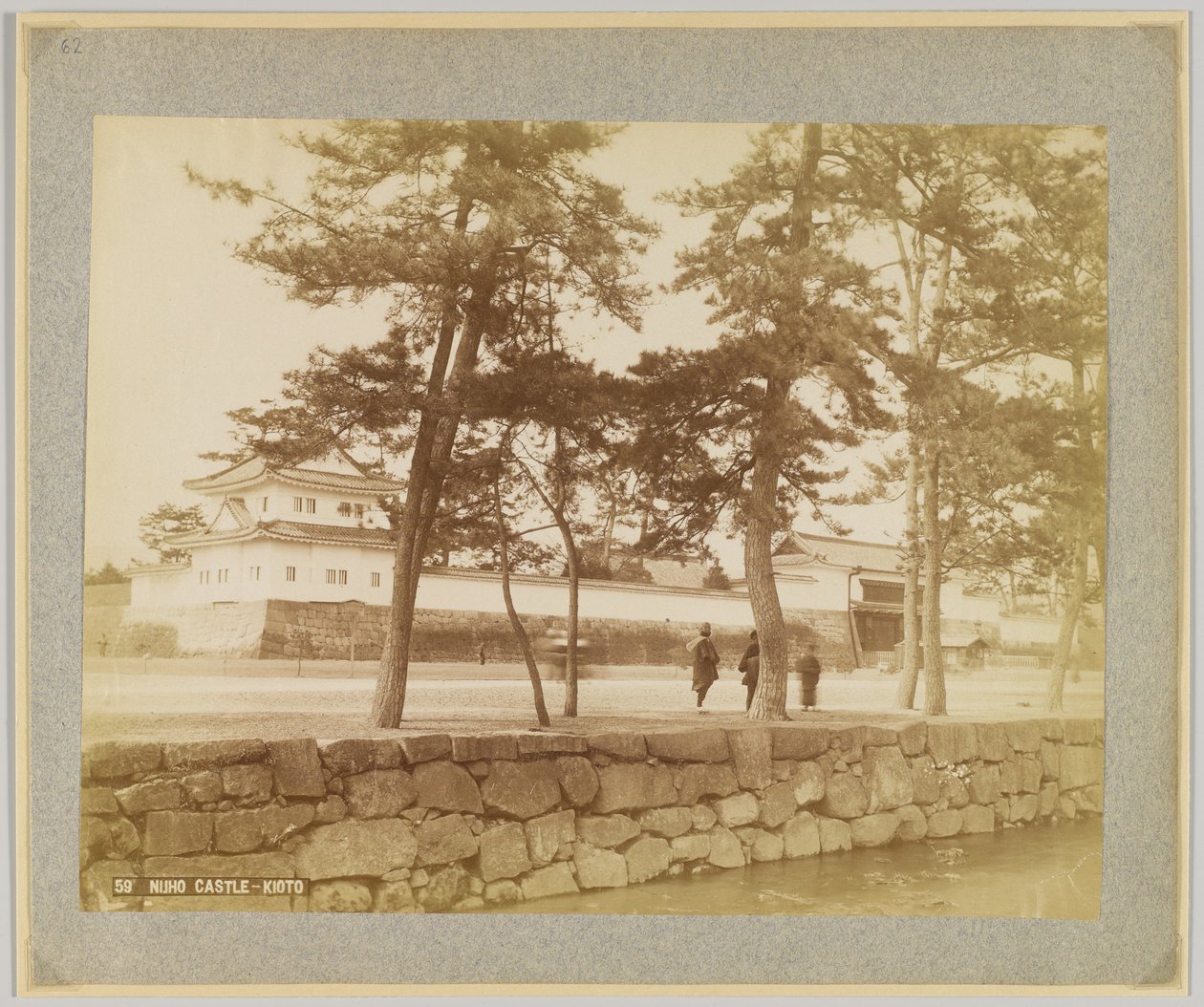 Nijō Castle, Kyoto, Japan (s/hvitt bilde) av Japanese Photographer