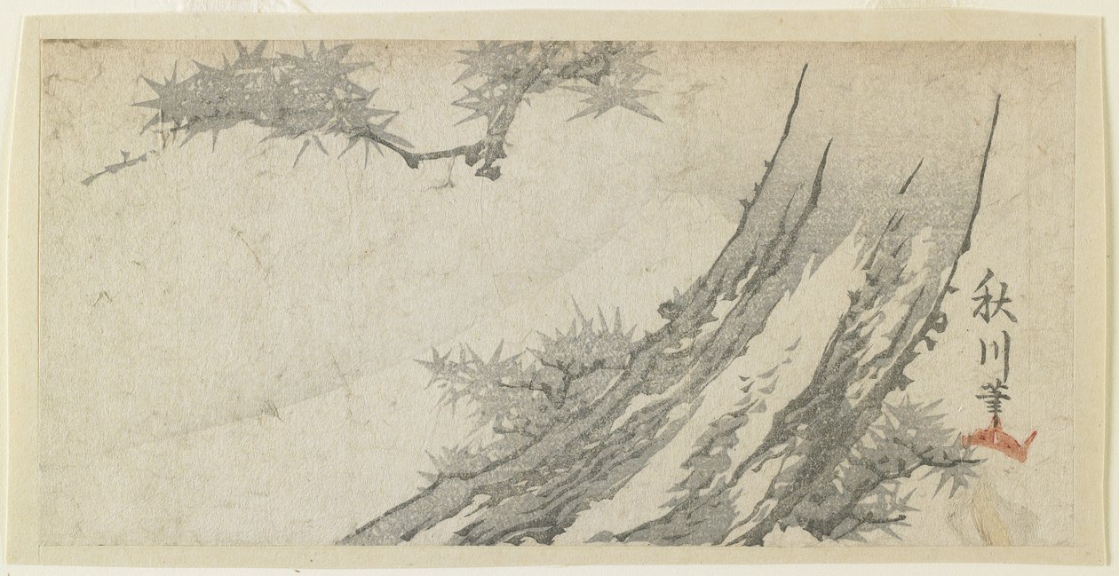 (Maple Tree og Mt. Fuji), 1860-70-tallet av Japanese School