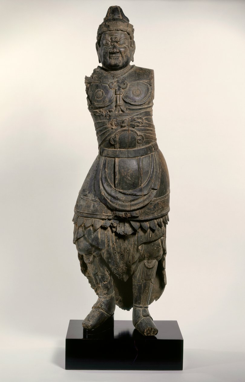 A Guardian King of the Four Corners, 1100-tallet (utskåret tre) av Japanese School