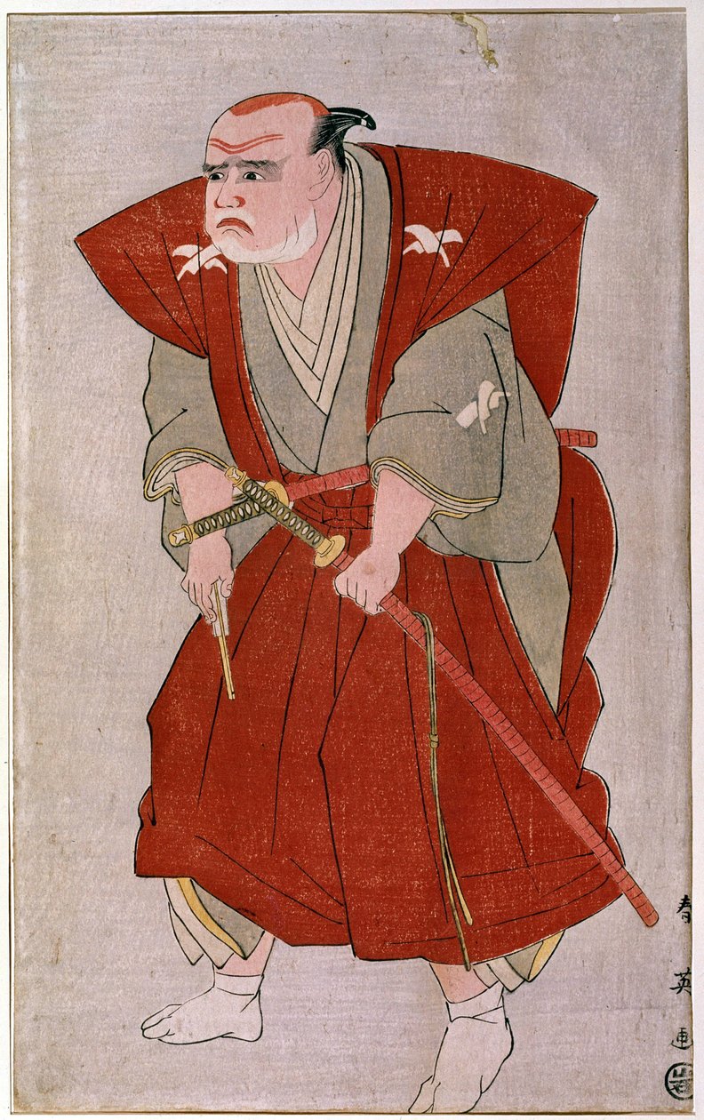 En teaterskuespiller japansk trykk fra 1800-tallet. Paris, Guimet Museum, Asian Arts Museum av Japanese School