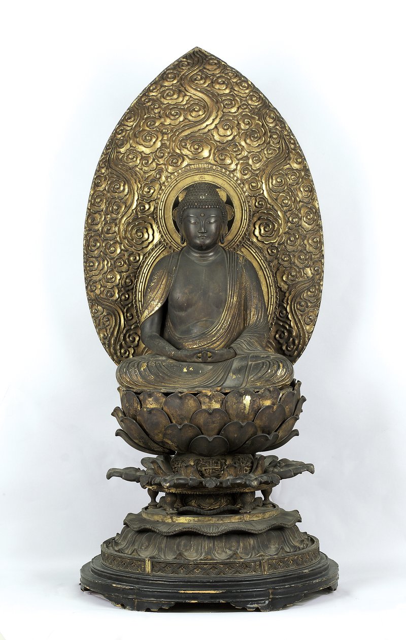 Amida Buddha (tre) av Japanese School