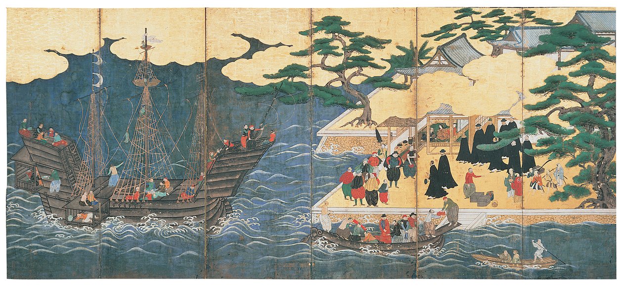 Ankomsten til de sørlige barbarene av Japanese School