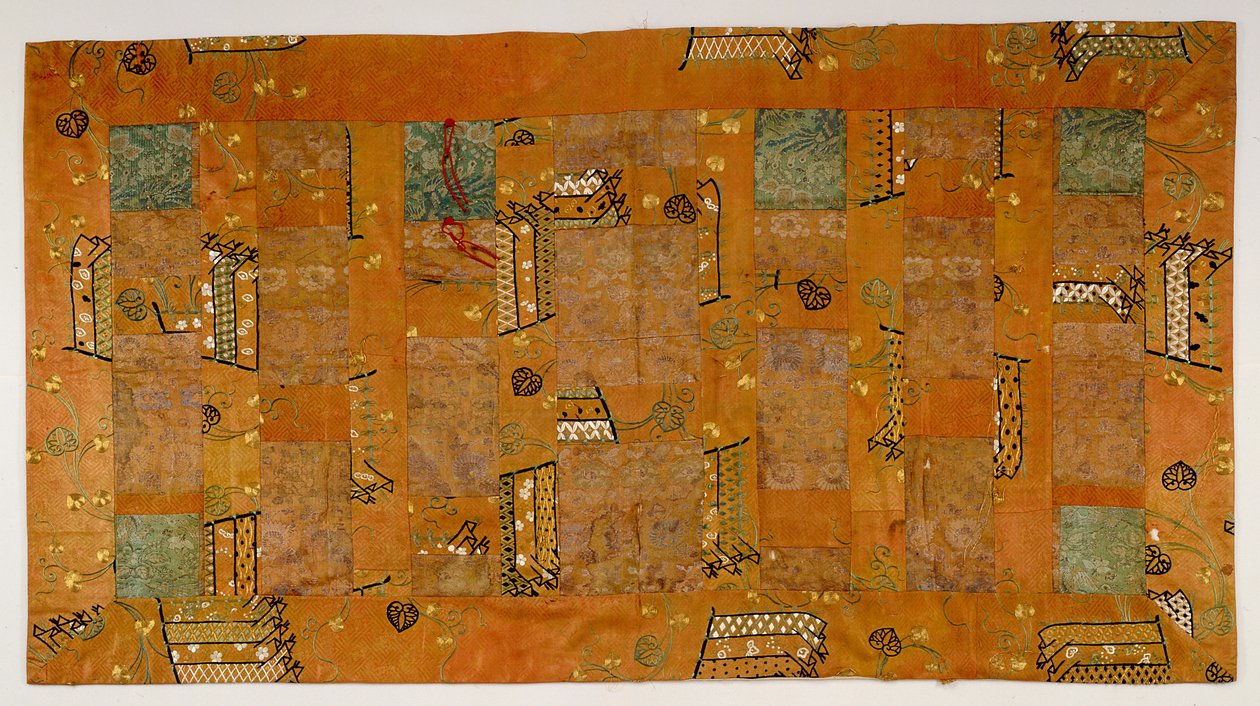 Buddhist-prestens kappe (Noh-E Kesa, 7 Jo) (bilde) av Japanese School
