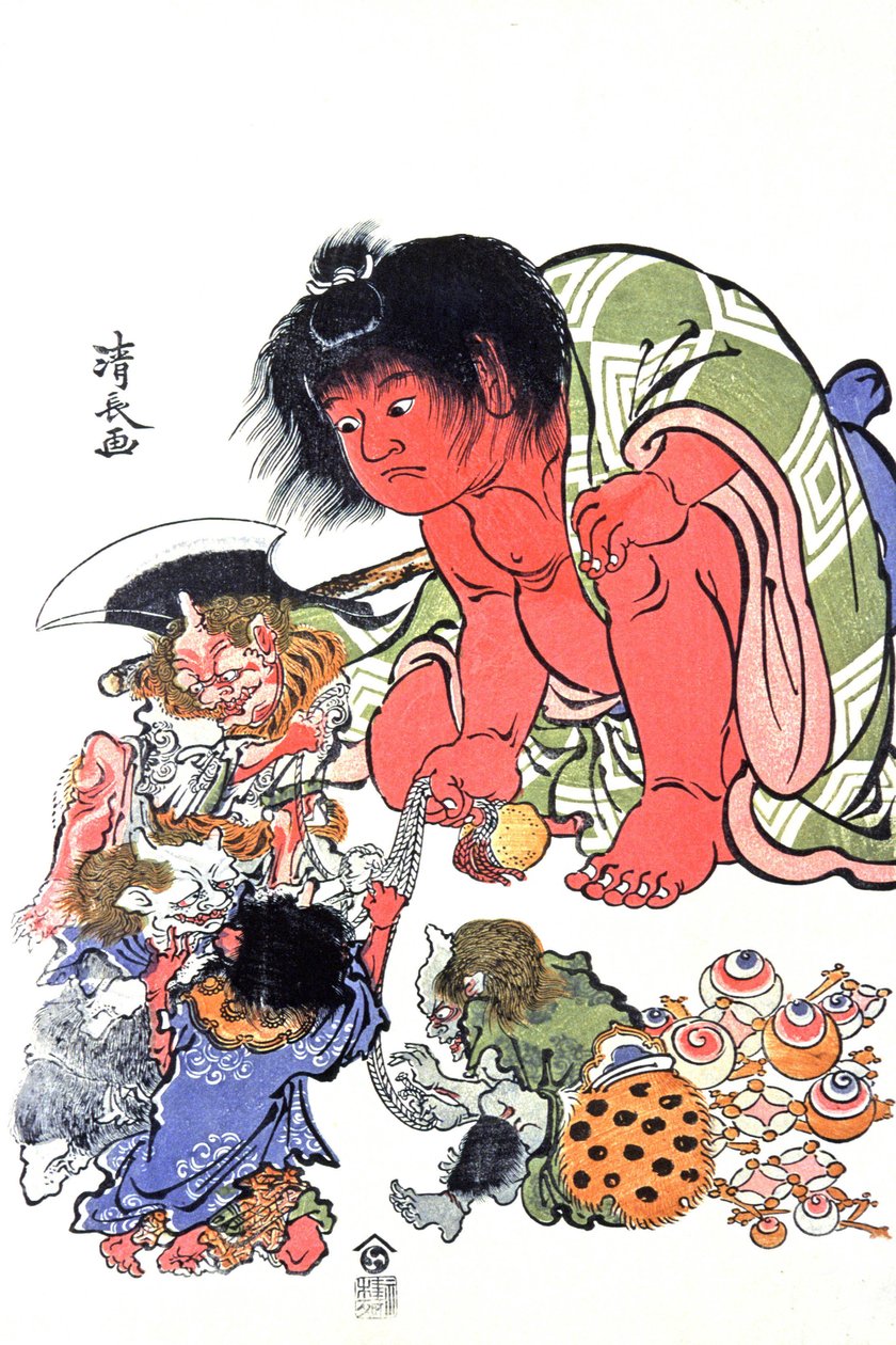 Demoner, midten av 1800-tallet (trykk) av Japanese School