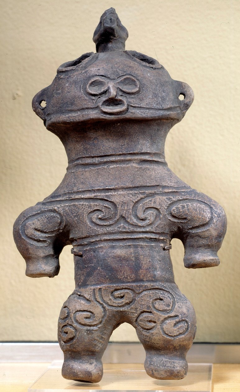 Dogu-statuett Japan, høyde 20 cm, neolitikum, Jomon-perioden av Japanese School