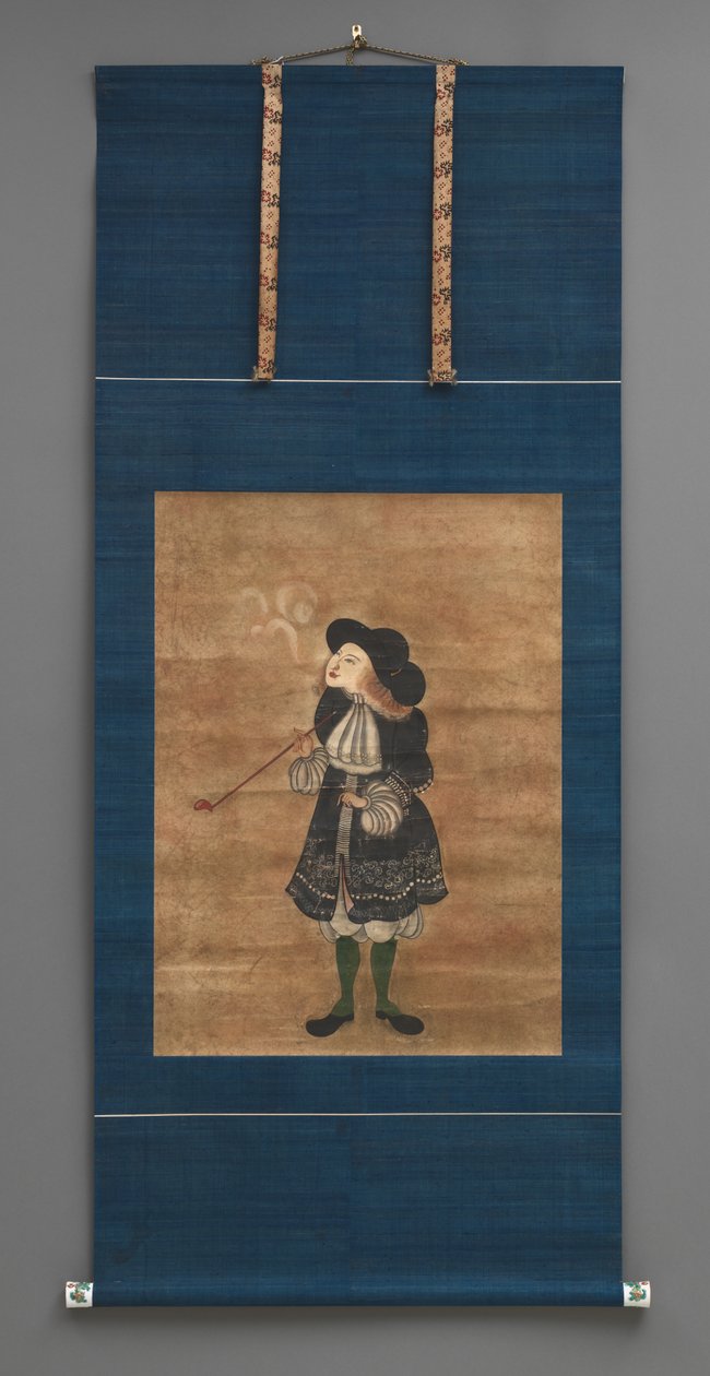 Dutch Merchant, tidlig på 1700-tallet (akvarell med keramiske knotter) av Japanese School