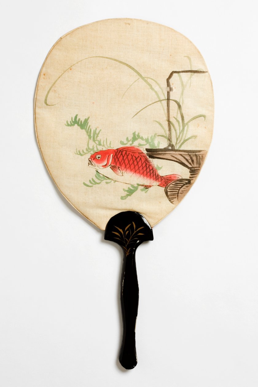 Vifte, revers, ca. 1890-c. 1950 (bomull) av Japanese School