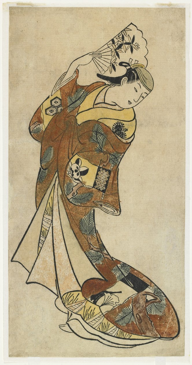 Fujimura Handy? II i en dansescene, 1720-tallet av Japanese School