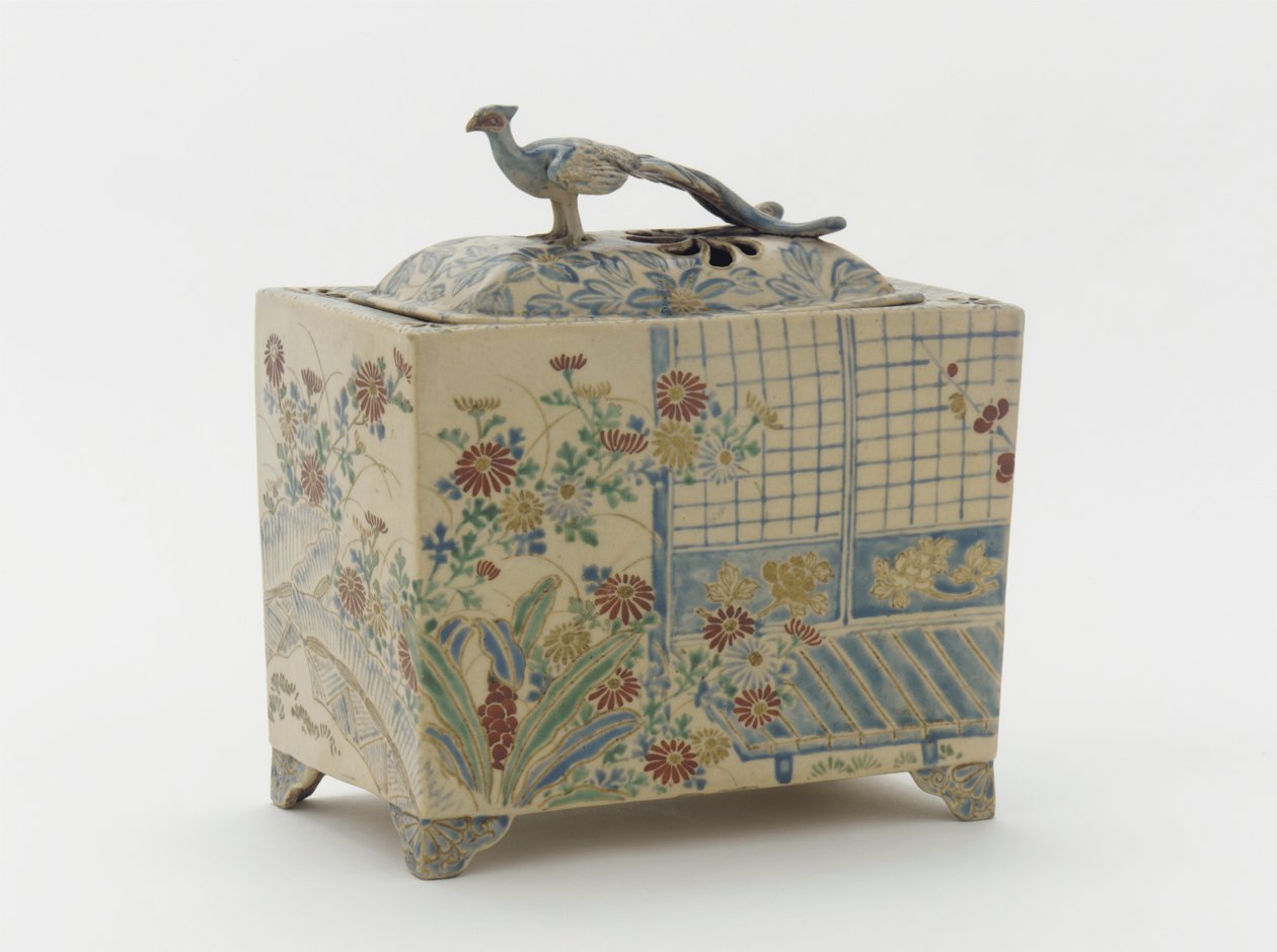 Røkelsesbrenner, Kyoto, Kyoto-fu, Edo-periode, senere halve 1700-tallet eller tidlig på 1800-tallet (keramikk) av Japanese School
