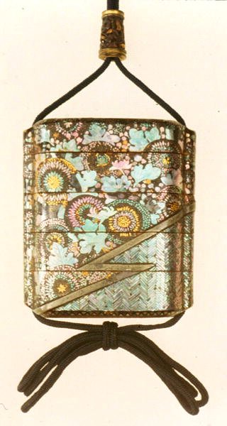 Inro bæreveske, Edo Period (1603-1867) (lakk) av Japanese School