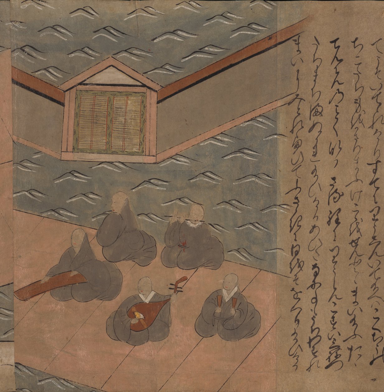 Japanske musikere, illustrasjon fra 