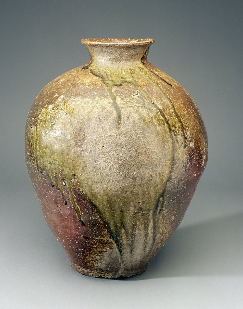 Stor krukke, Shigaraki-ovner, Shiga, Muromachi-perioden, ca. 1400-1500-tallet (keramikk) av Japanese School