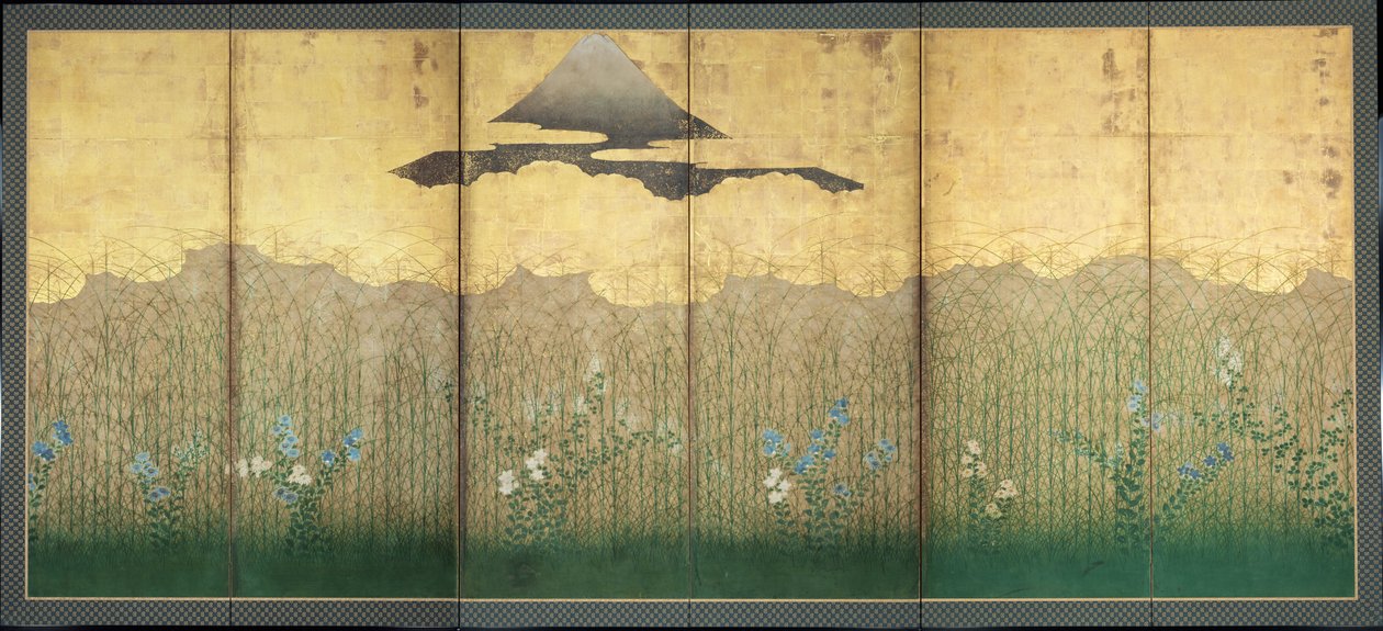 Musashino - Anonym - 1600-tallet - Akvarell og blekk på papir - 155,5x363 - Suntory Museum of Art av Japanese School