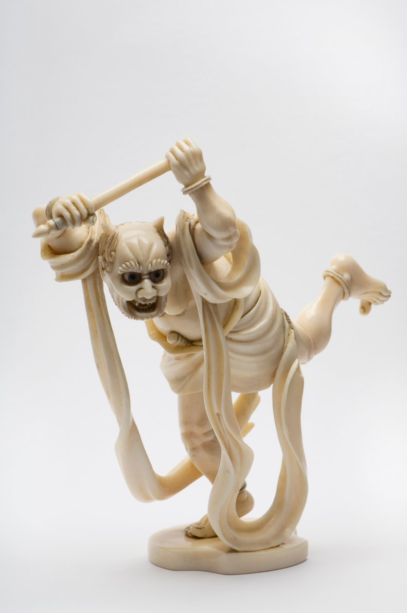 Okimino i form av en demon som holder en pinne av Japanese School