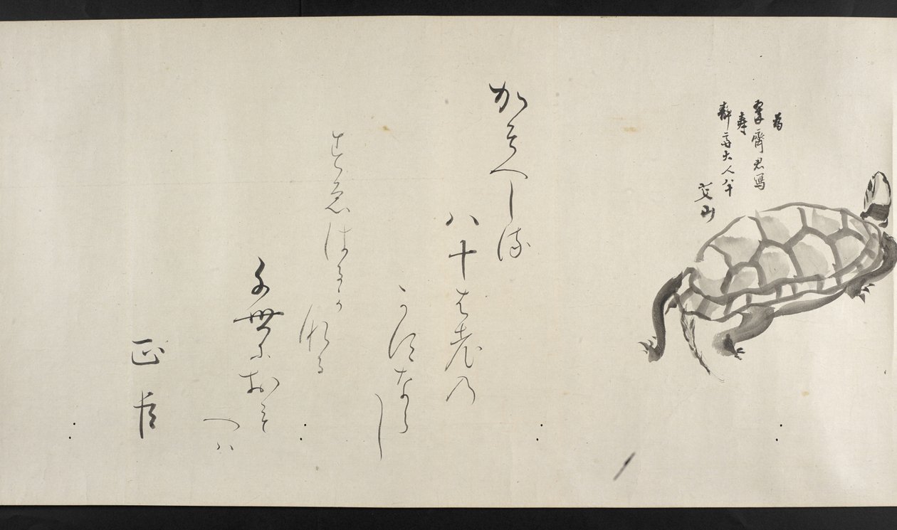 Eller. 14872, f.29, En skilpadde, fra Yoshida Seisai (håndrull) av Japanese School