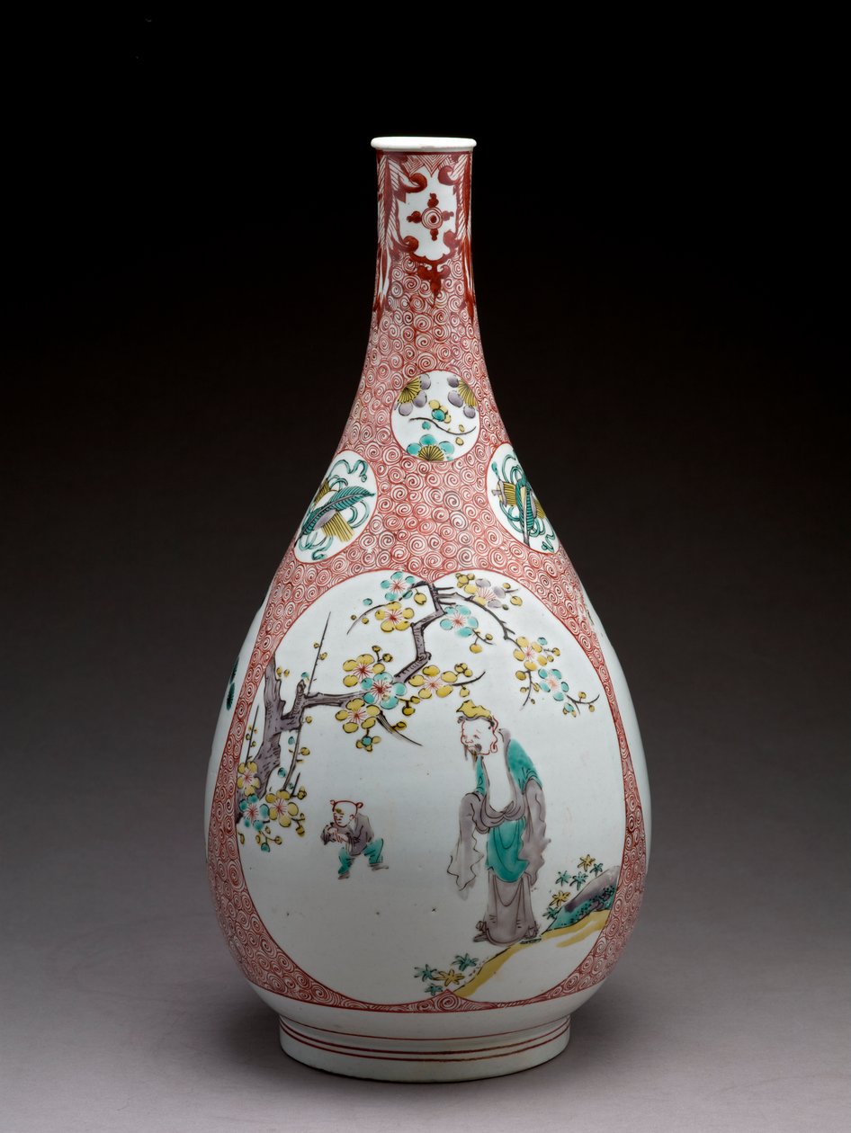 Pear-shaped bottle vase, ko-Imari ware av Japanese School