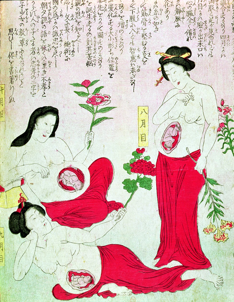 Gravide kvinner, 1881 av Japanese School