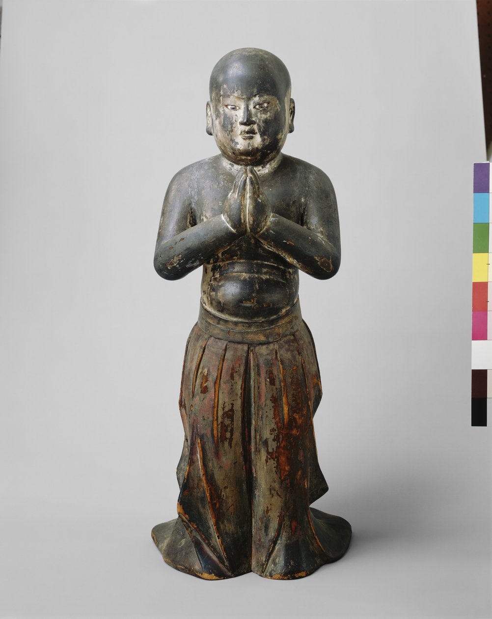 Prince Shotoku at Age Two, ca. 1300 (Tre med polykrome, bergkrystallinnlagte øyne) av Japanese School