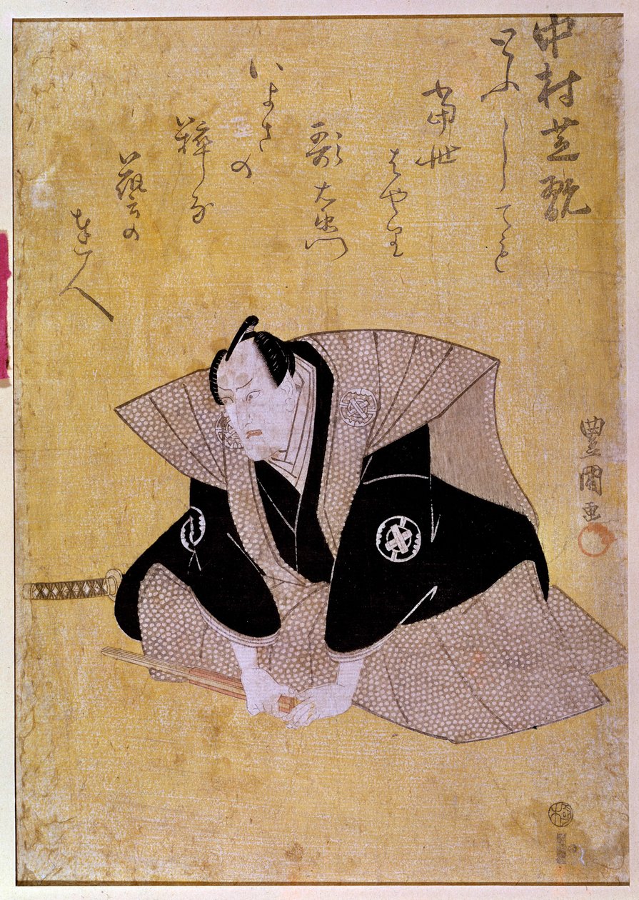 Representasjon av skuespiller Nakamura Shikan IV. Japansk trykk fra 1800-tallet. Paris, Guimet Museum, Asian Arts Museum av Japanese School
