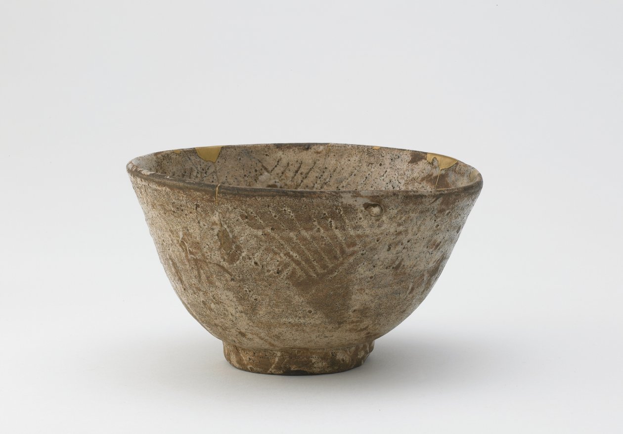 Tebolle i hori-mishima-stil, Edo-periode, slutten av 1600-1700-tallet (steintøy med feltspatisk glasur) av Japanese School