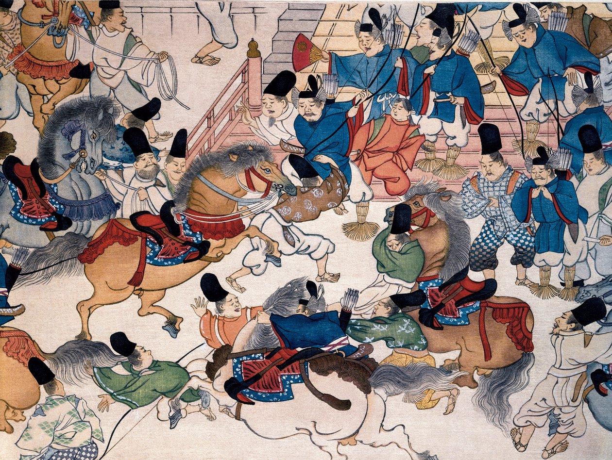 Hesteshowet, Kamp foran et palass av Japanese School