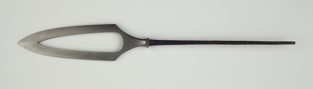Yanone (pilspiss) av flat type (hirane) med gjennomhullet design (stål) av Japanese School