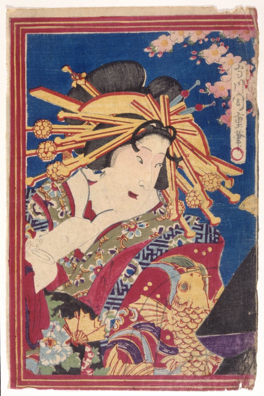 farge tresnitt (blekk) av Japanese School