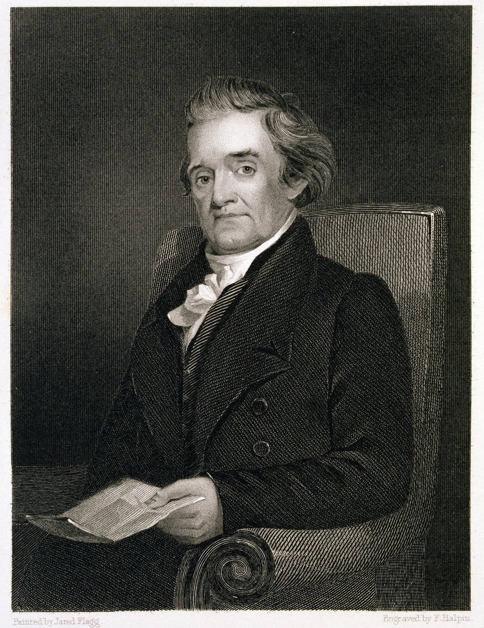 Noah Webster (1758-1843) gravert av Frederick W. Halpin (1805-80) av Jared Bradley Flagg