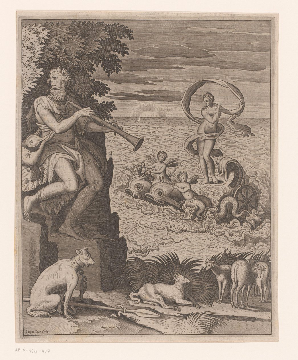 Triumf av Venus med Polyphemus på kysten av Jaspar de Isaac