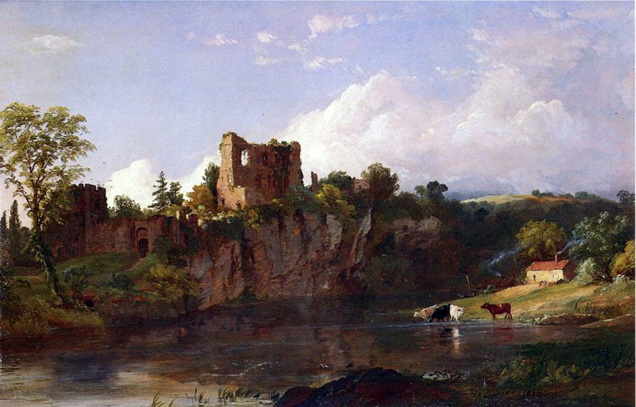 Chepstow Castle, på Wye, 1854 av Jasper Francis Cropsey