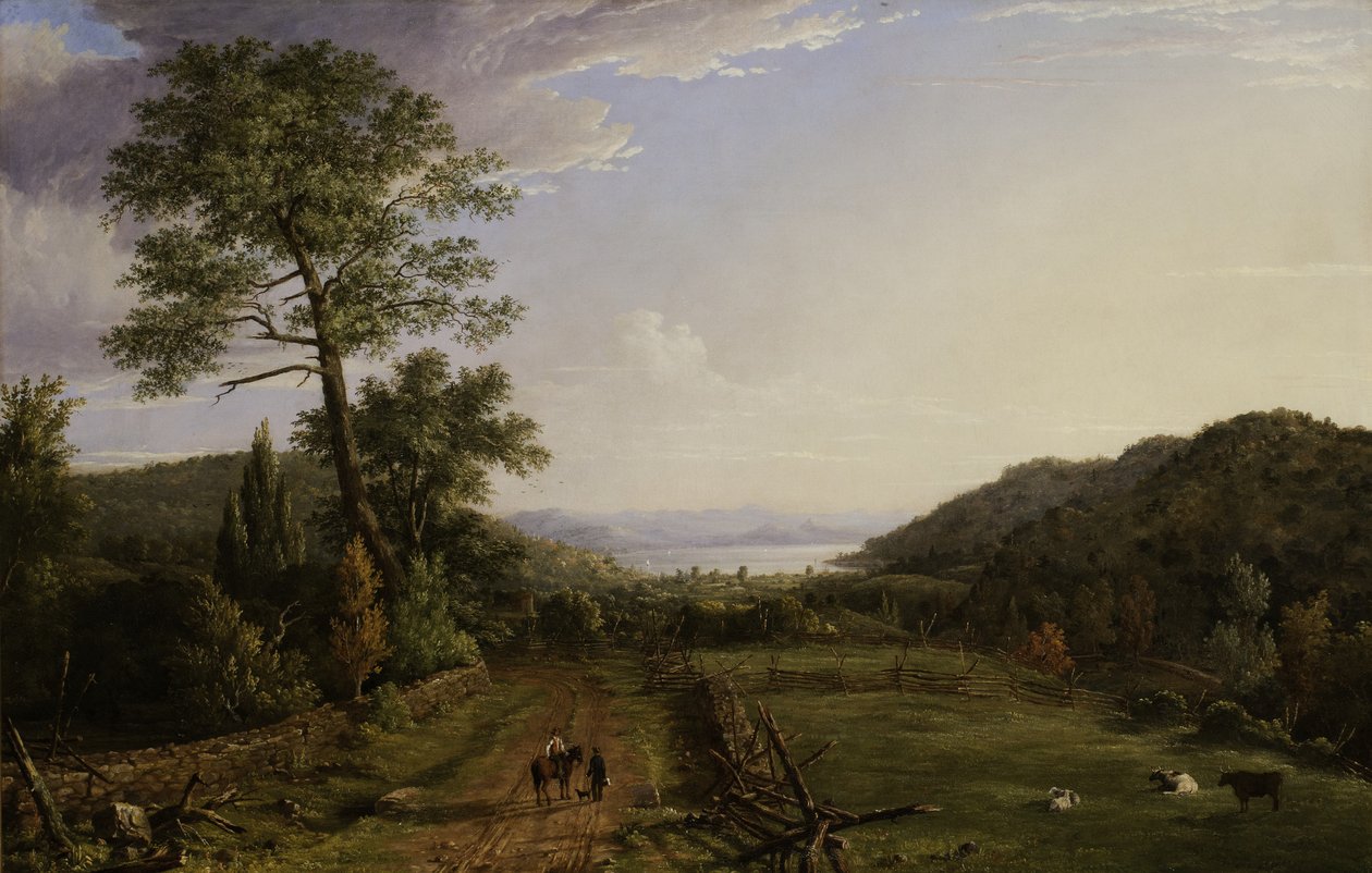 Country Lane til Greenwood Lake, 1846 av Jasper Francis Cropsey