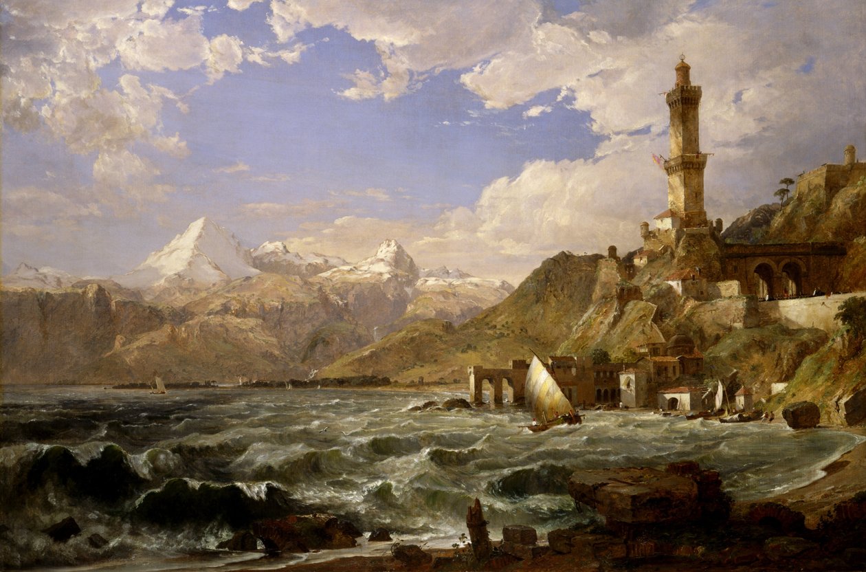 Kysten av Genova av Jasper Francis Cropsey