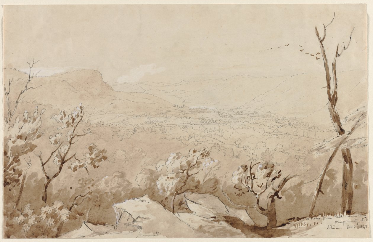 En utsikt fra Bald Mountain, Orange County, N.Y. av Jasper F. Cropsey