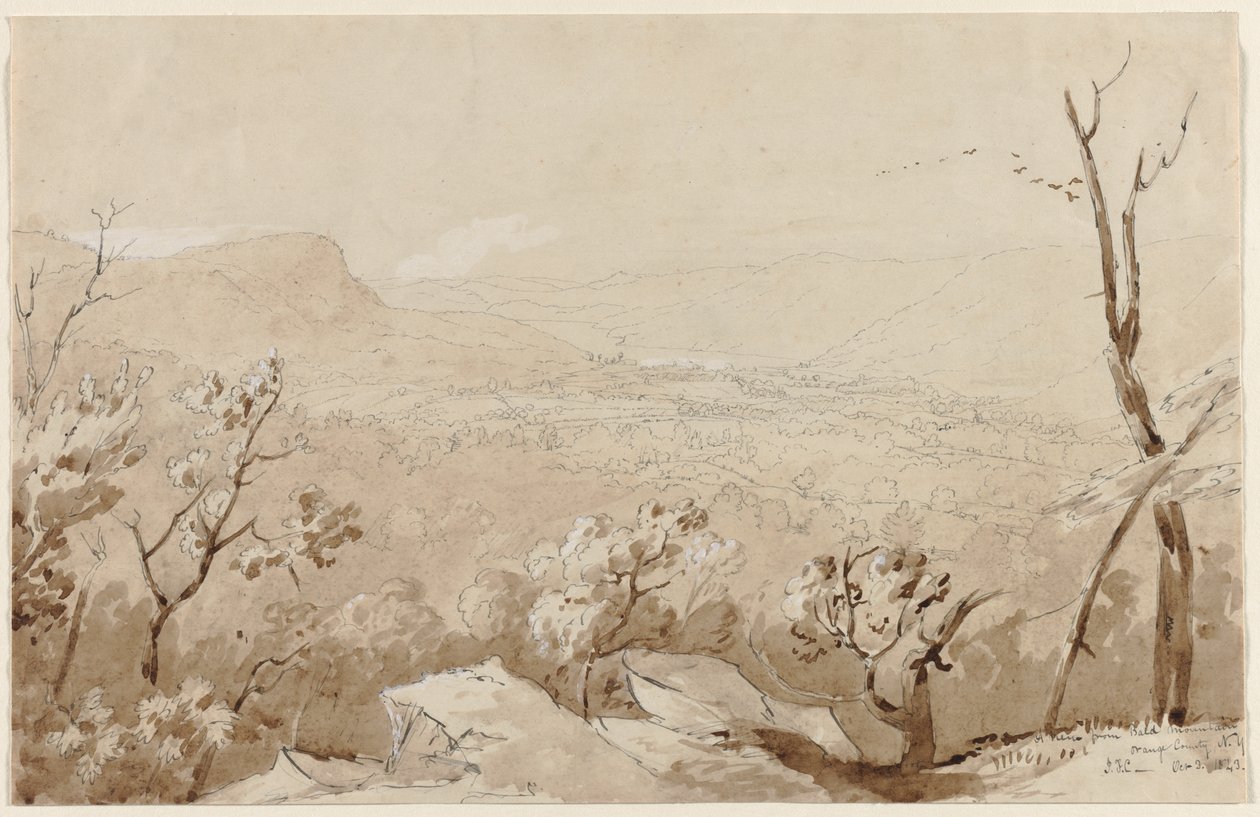 En utsikt fra Bald Mountain, Orange County, N. Y., 1843. av Jasper Francis Cropsey