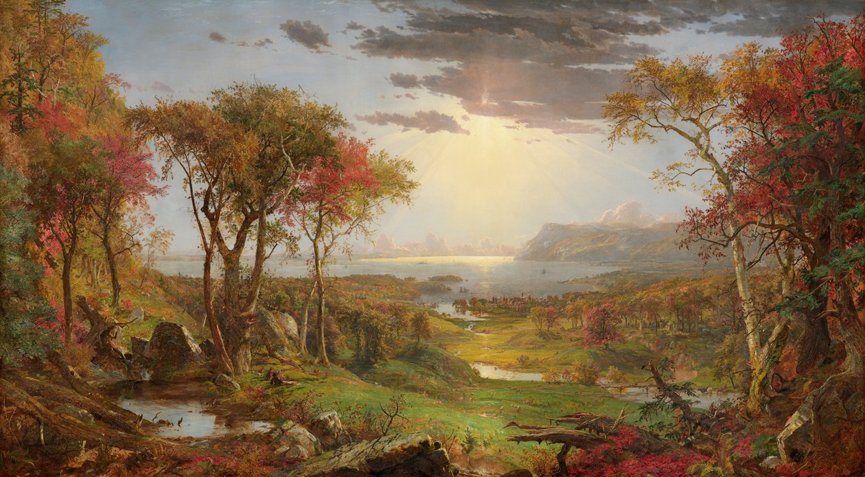 Høst - ved Hudsonelven av Jasper Francis Cropsey