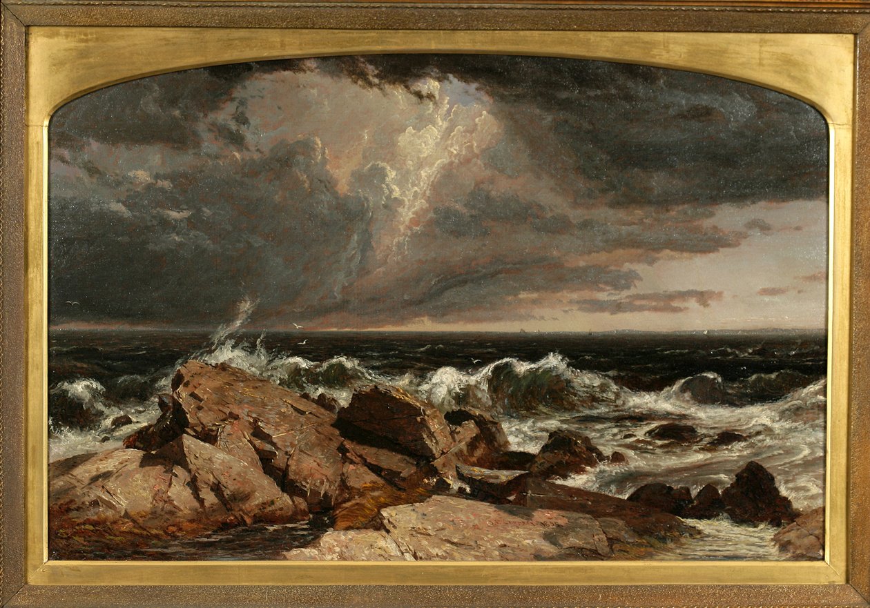 Kystscene, 1855 av Jasper Francis Cropsey