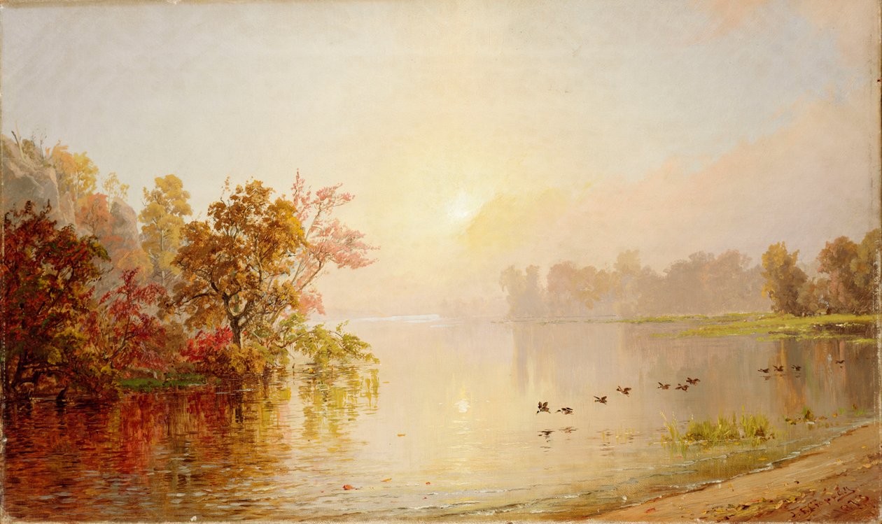 Disig ettermiddag - høst, 1873 av Jasper Francis Cropsey