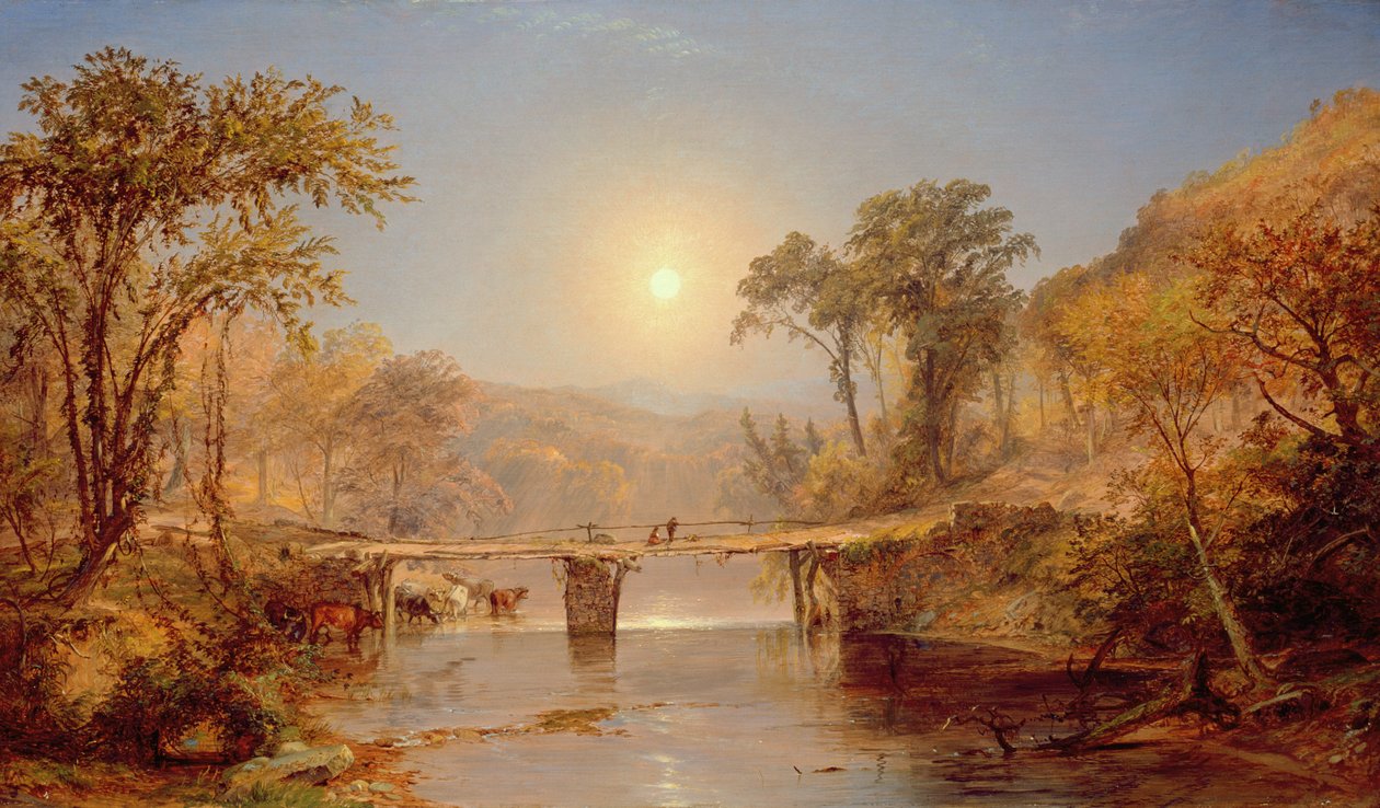 Indian Summer på Delaware River, 1882 av Jasper Francis Cropsey