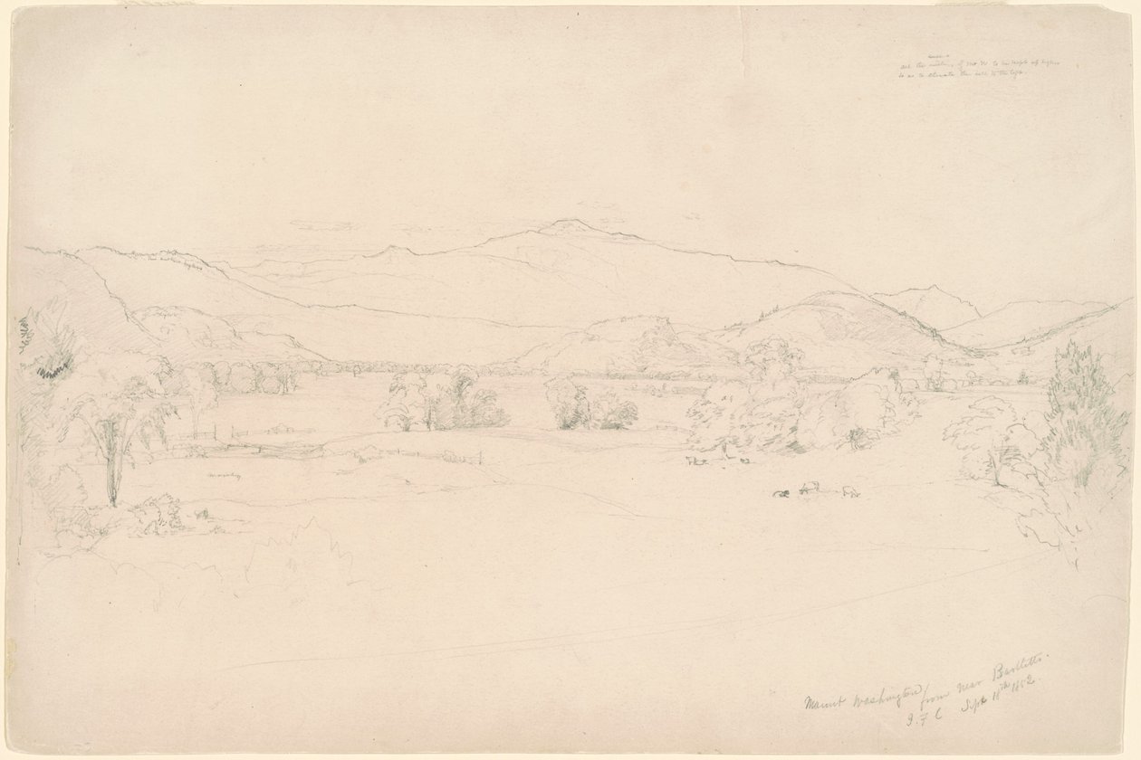 Studie for "View of Mt. Washington" av Jasper Francis Cropsey