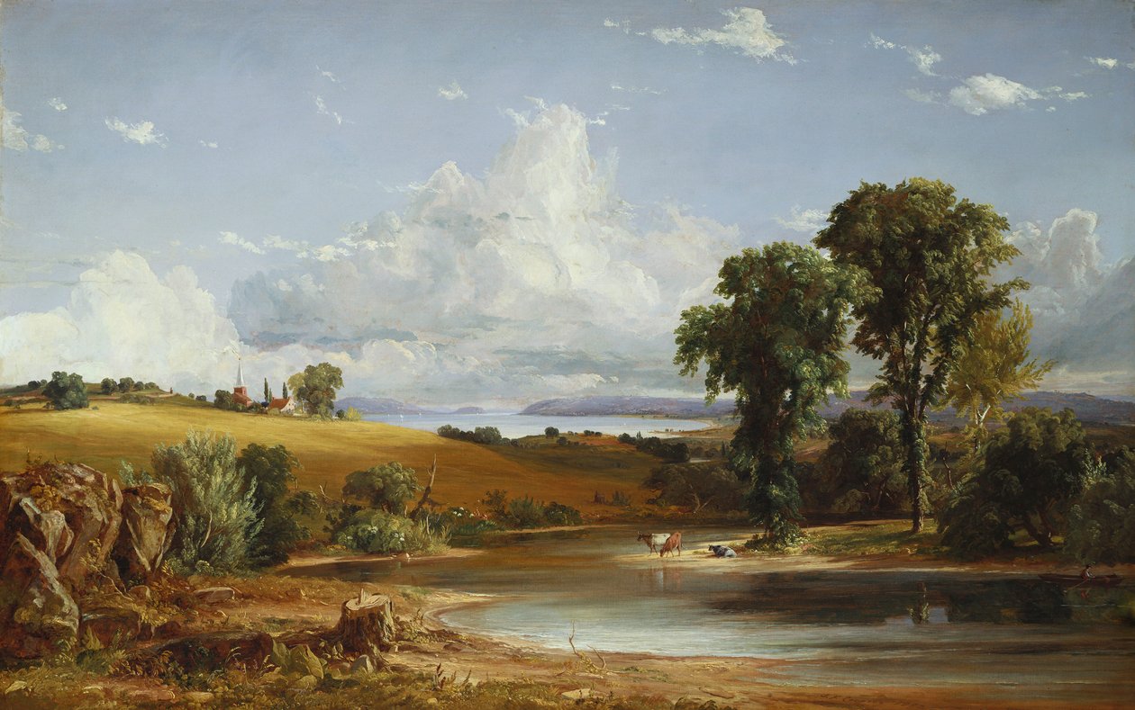 Sommerettermiddag på Hudson, 1852 av Jasper Francis Cropsey