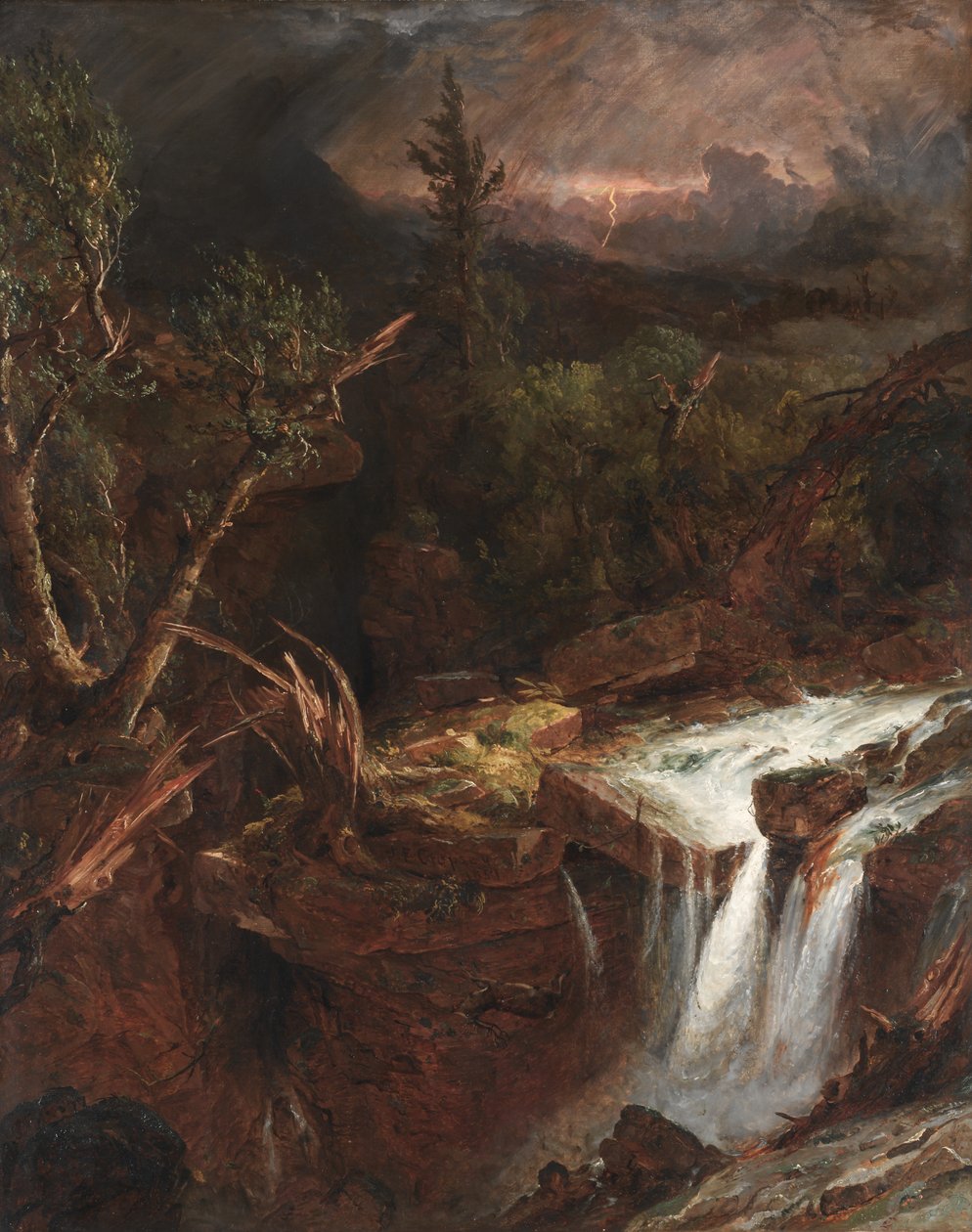 The Clove - En stormscene i Catskill-fjellene, 1851. av Jasper Francis Cropsey