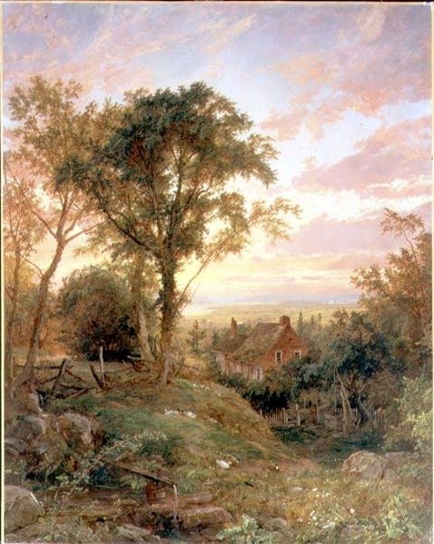 The Old Home, Warwick, New York av Jasper Francis Cropsey