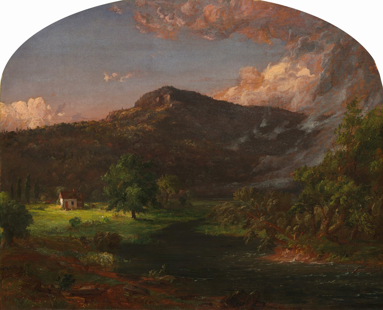 Tourney Mountain, hovedkvarter i Washington, Rockland County., New York av Jasper Francis Cropsey
