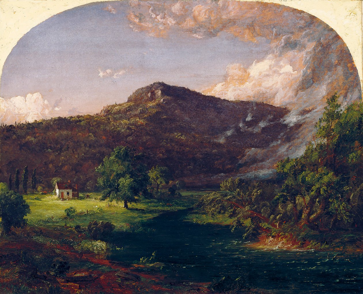 Tourney Mountain, hovedkvarter i Washington, Rockland County., New York av Jasper Francis Cropsey