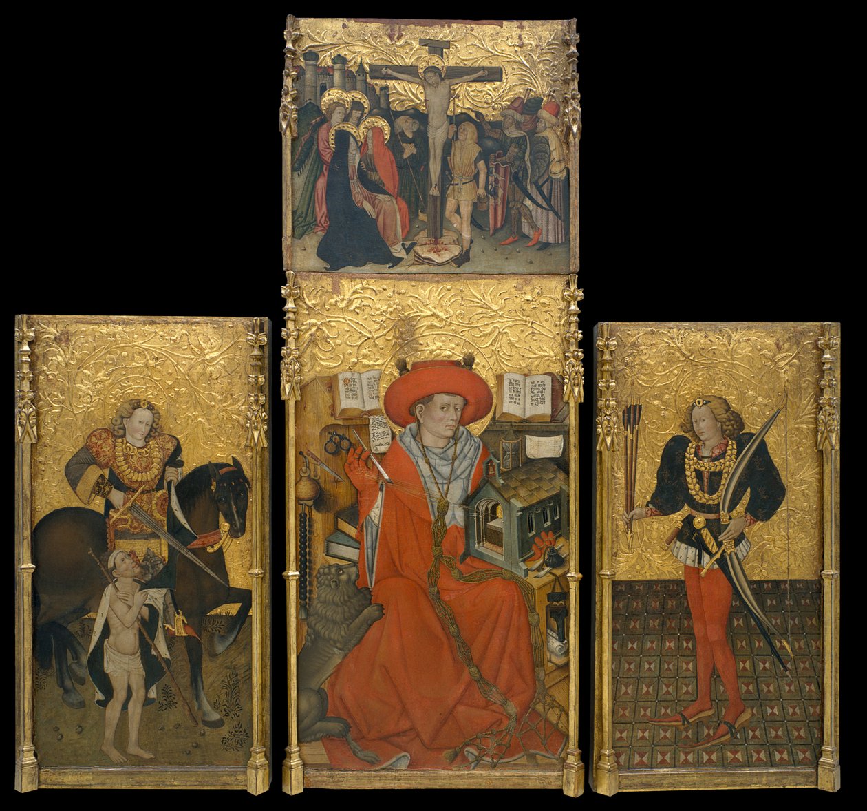 Altertavle av Saint Jerome, Saint Martin og Saint Sebastian av Jaume Ferrer