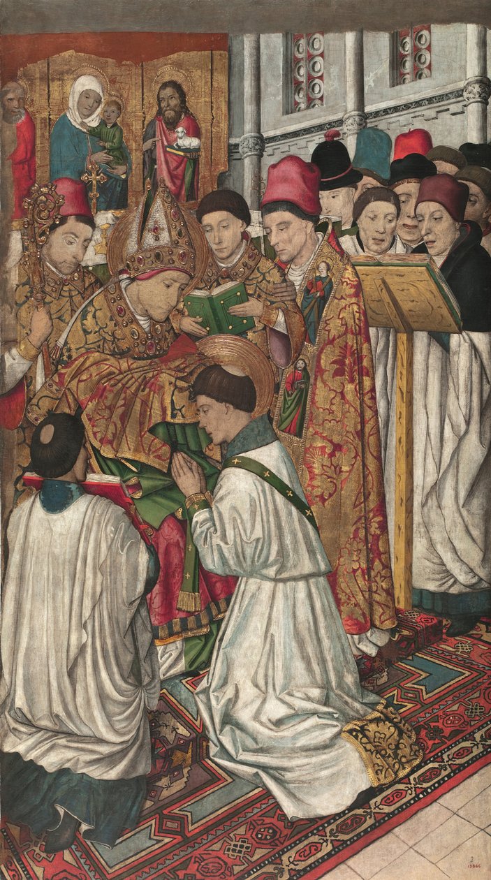 Saint Vincent ordinert av Saint Valerius av Jaume Huguet