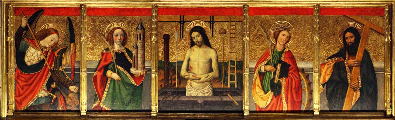 Tortosa katedral Huguet Transfiguration predela av Jaume Huguet
