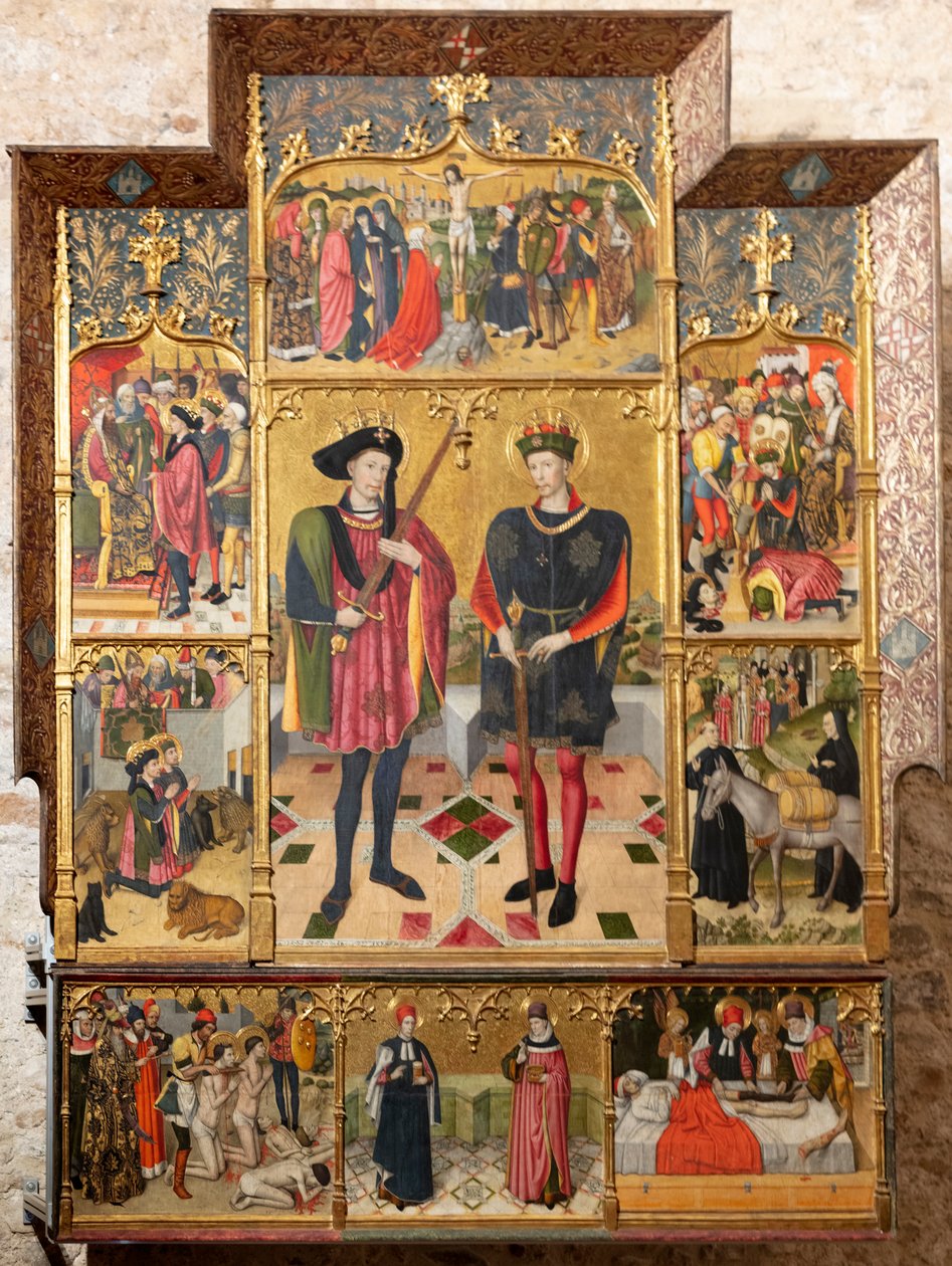 Altertavle (altertavle av de hellige Abdó og Senén) av Jaume Huguet