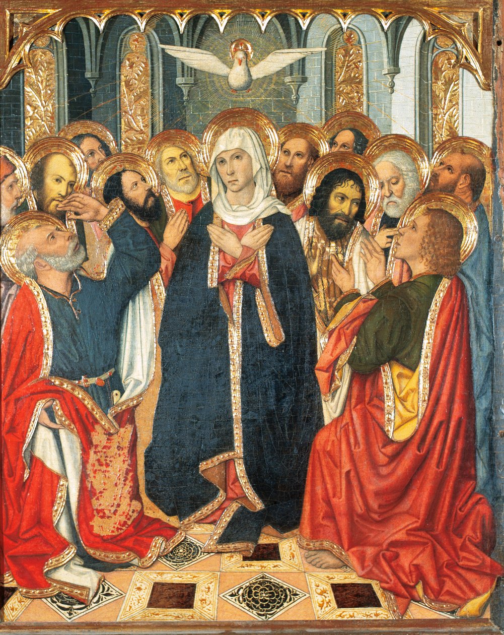 Pinsebordet. Fra altertavlen til konstabelen i Portugal (1464-1465). Maling på tre. Av Jaume Huguet (1414-1492). XV Century (maleri på tre) av Jaume Huguet