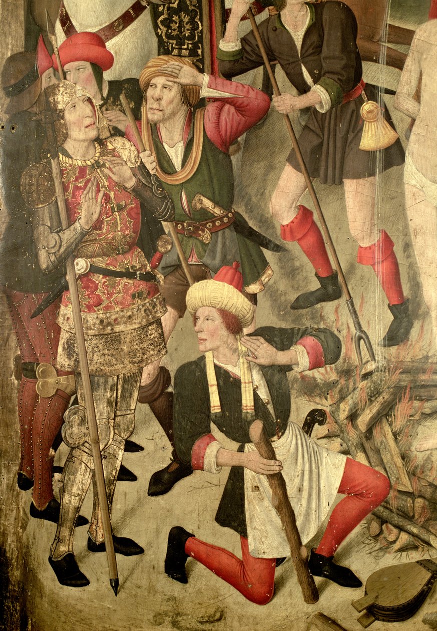 The Martyrdom of St. Vincent, detalj av Dacian og bødlene av Jaume Huguet